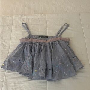 Elegant Women's Lavender Embroidered Blouse